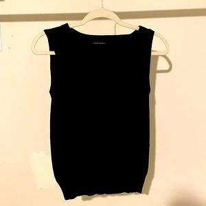 Black cashmere shell